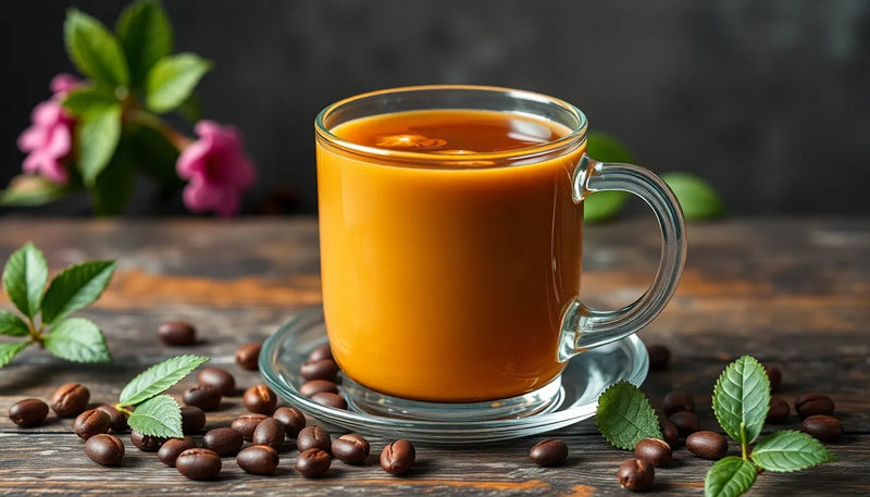 Er der koffein i grøn te - Illustration