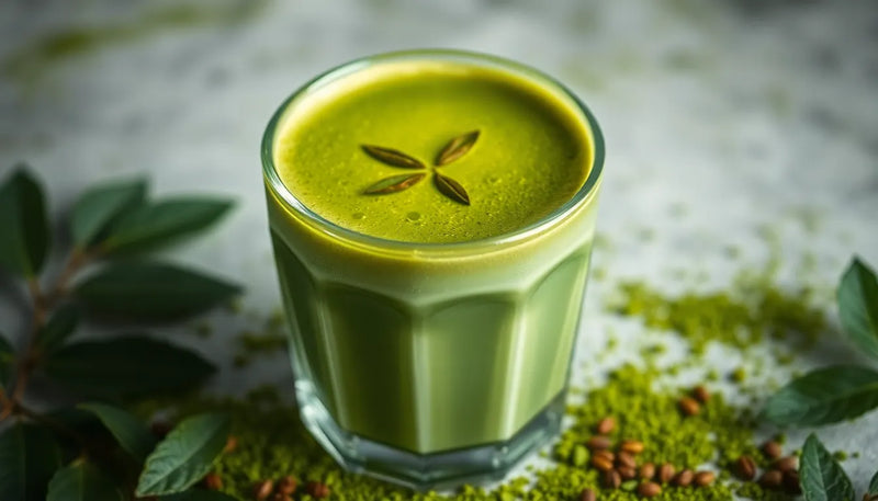 Matcha te: den grønne energibooster med koffein - Illustration